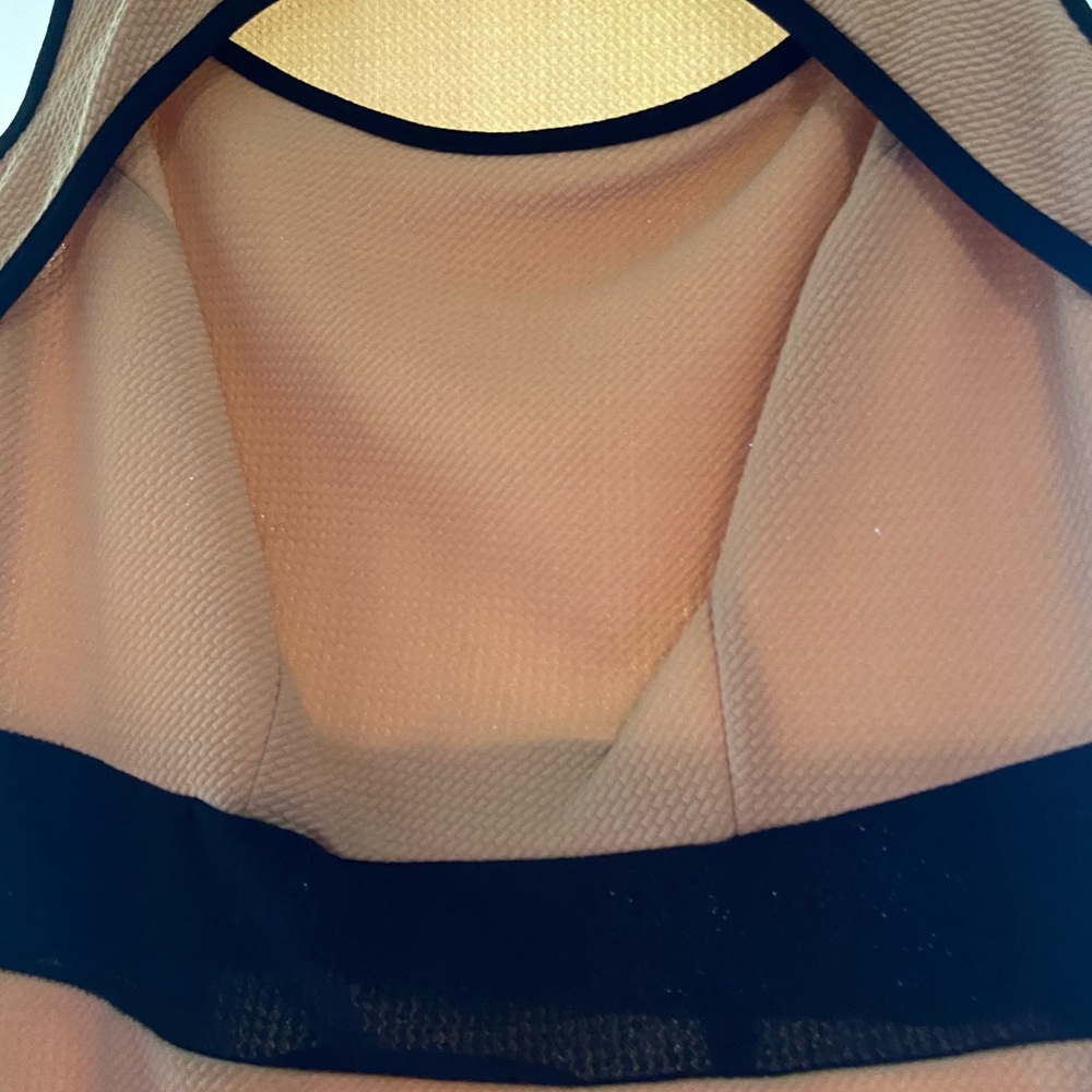 Women (plus size) Tan with Black Trim Dress - Picture 9 of 9